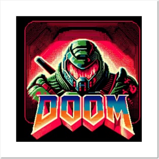 Doom Guy Retro Posters and Art